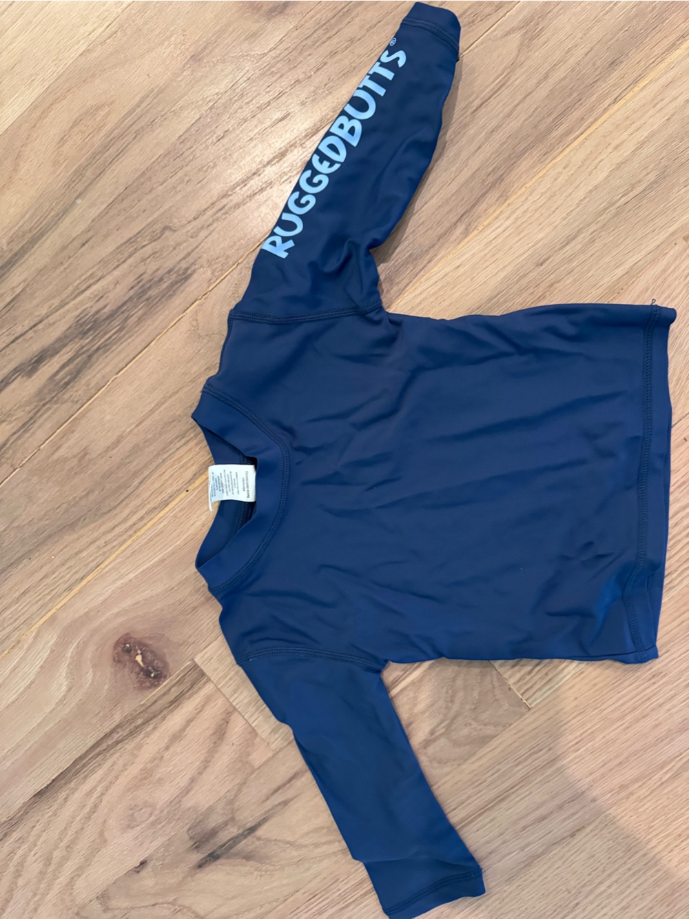 RuggedButts Navy Kids' Long Sleeve Swim Rashguard